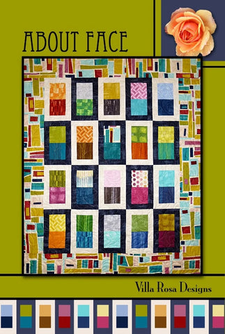 About Face Quilt Pattern uses 5" Dreamtime Squares as well as, yardage, to accomplish this fun and interesting quilt. 