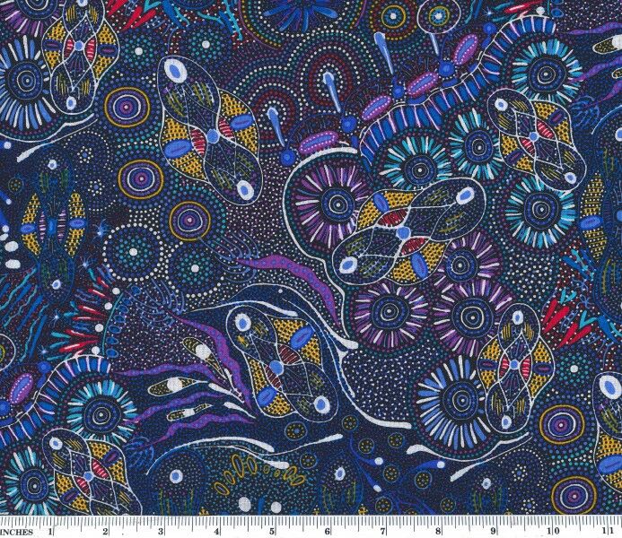 Bush Tucker after rain in NT blue by Mariyne Doolan