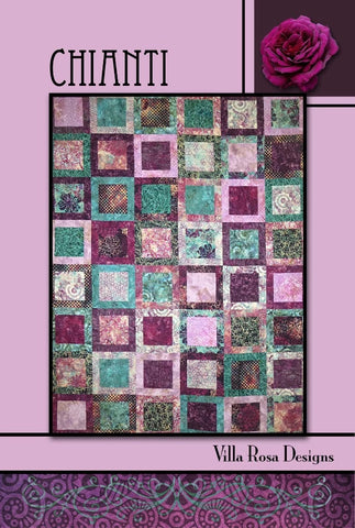  Chianti Quilt Pattern is a lively design perfectly suited for large and medium scale expressive fabrics such as the Australian Aboriginal fabrics by M&S Textiles. 