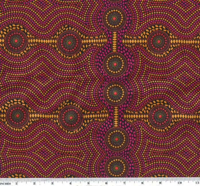Desert Landscape Brown by Aboriginal Artist Roseanne Ellis