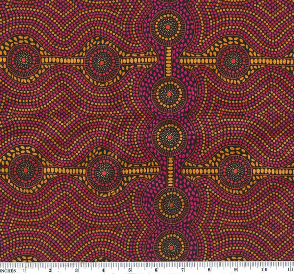 Desert Landscape Brown by Aboriginal Artist Roseanne Ellis