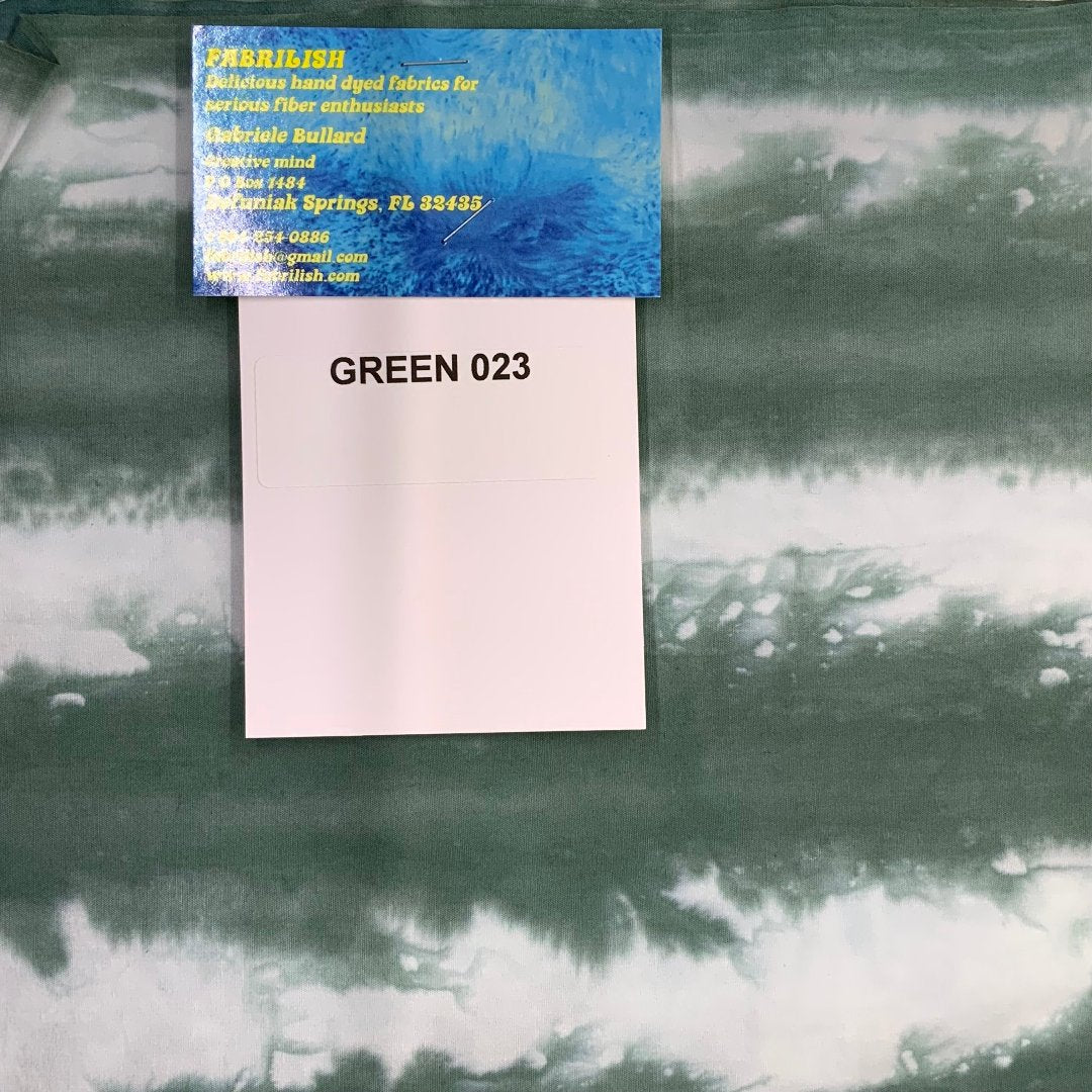 Splatter Dyed 100 % cotton fabric green 023