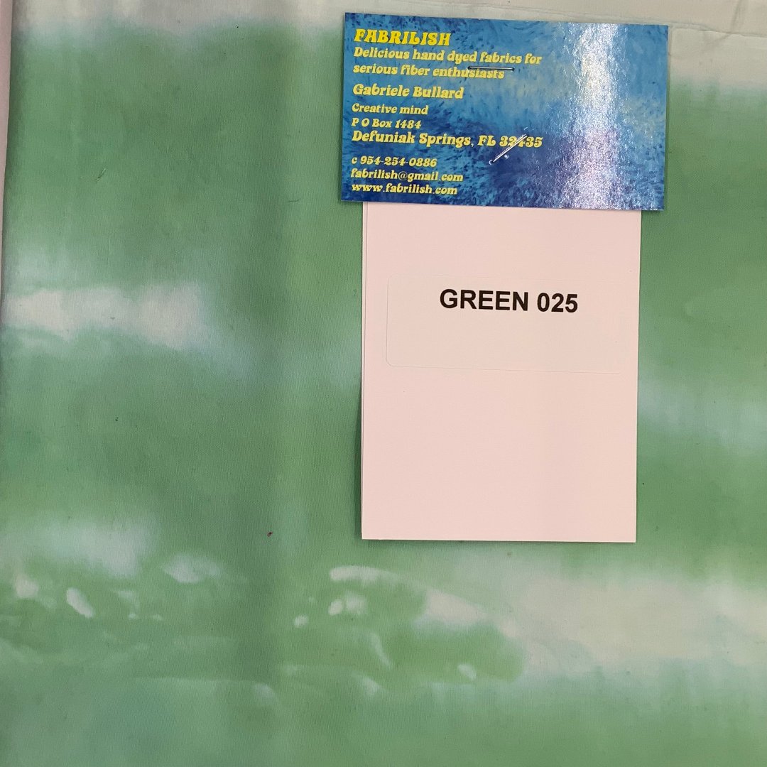 Splatter Dyed 100 % cotton fabric green 025