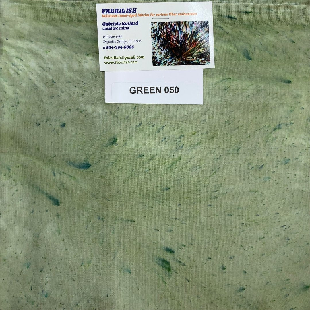 Splatter Dyed 100 % cotton fabric green 050
