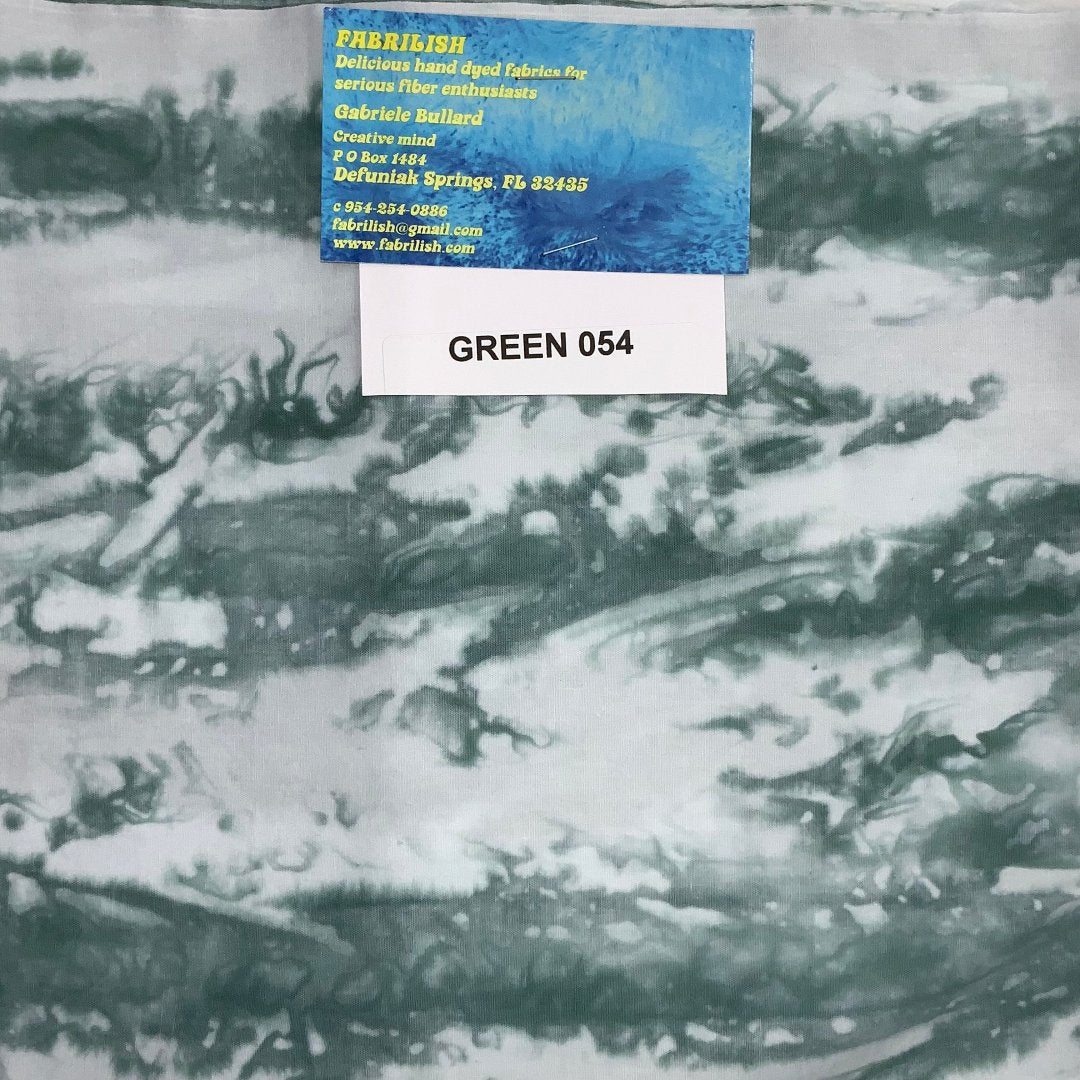 Splatter Dyed 100 % cotton fabric green 054