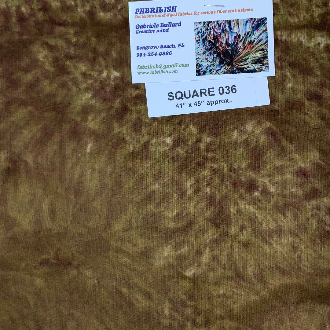 Hand Dyed 100 % cotton fabric square 036