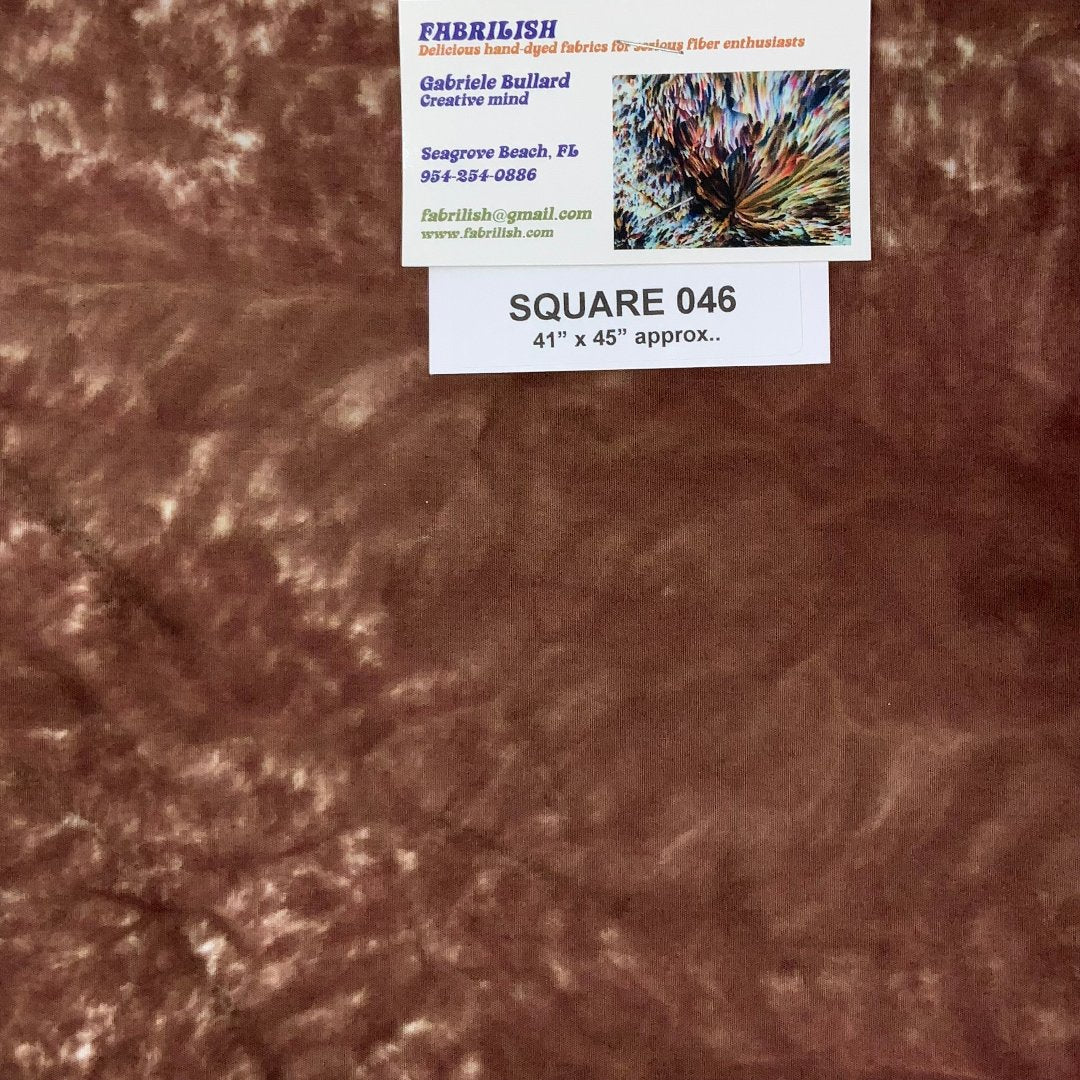 Hand Dyed 100 % cotton fabric square 046