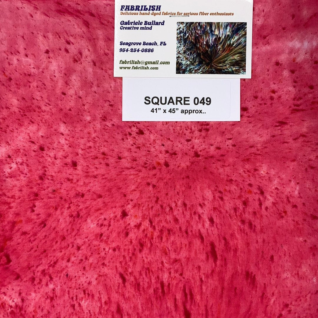 Hand Dyed 100 % cotton fabric square 049