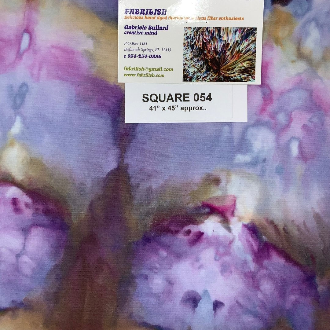 Hand Dyed 100 % cotton fabric square 054