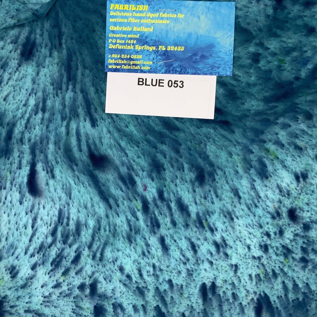 Splatter Dyed 100 % cotton fabric blue 053
