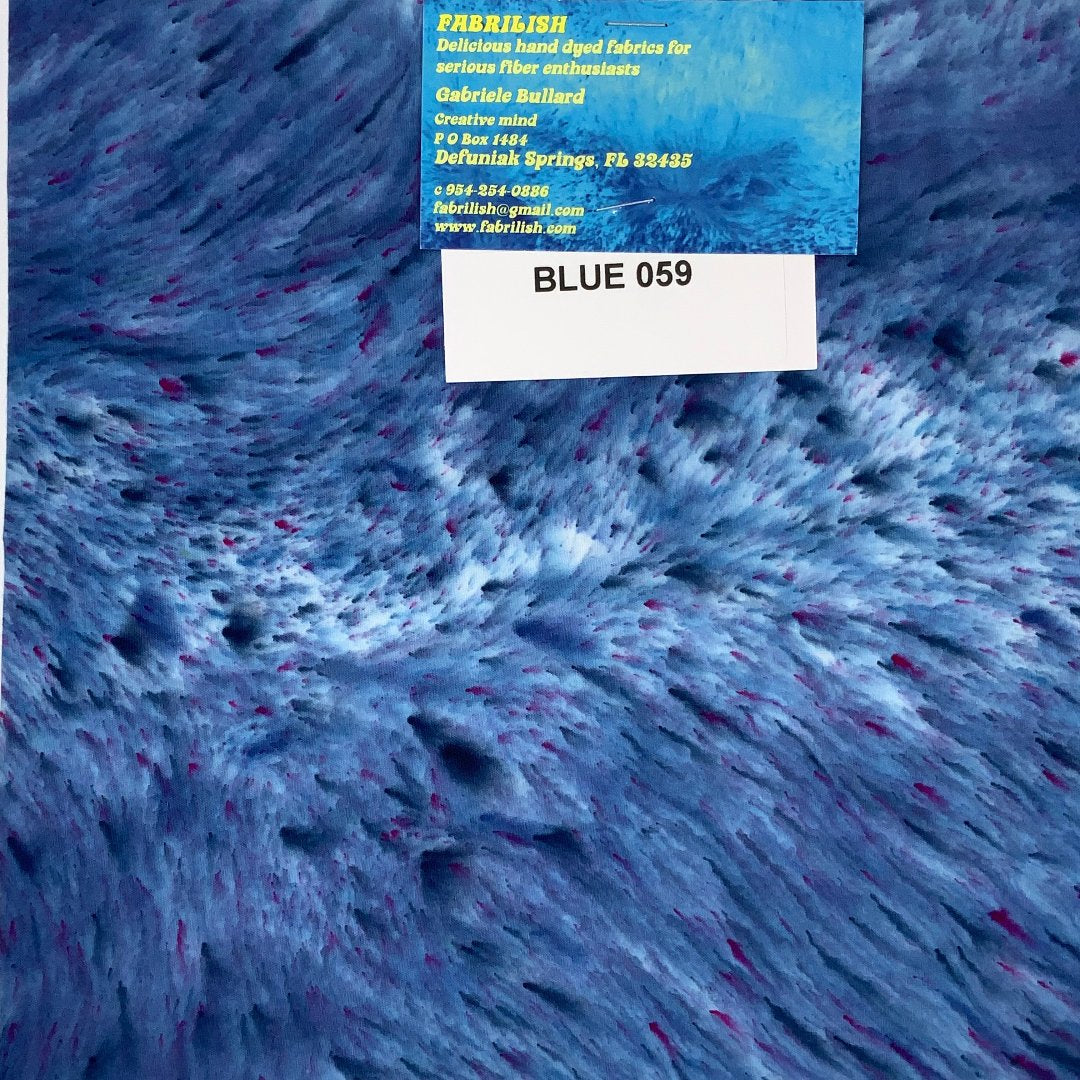 Splatter Dyed 100 % cotton fabric blue 059