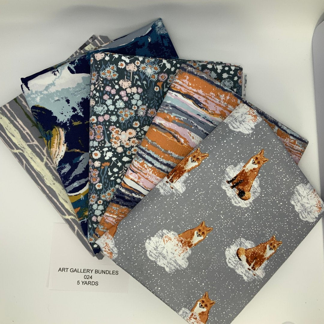 Art Gallery 5 yard bundle 024- 100% fine cotton