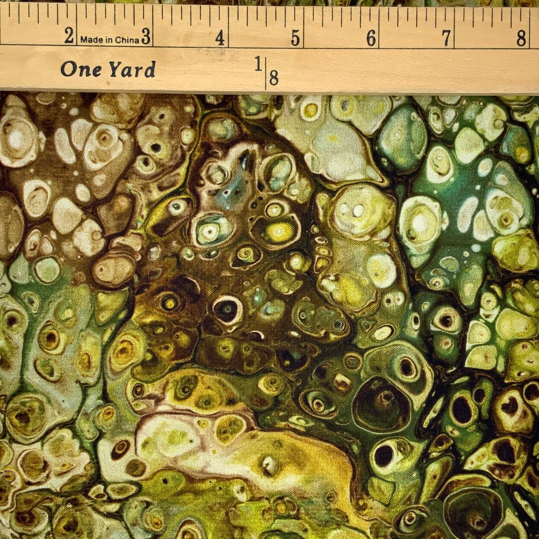  Earth tones of organic shapes.