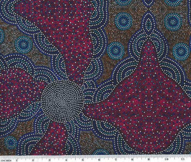 Kangaroo Grass & Bush Waterhole red by Roseanne Morton