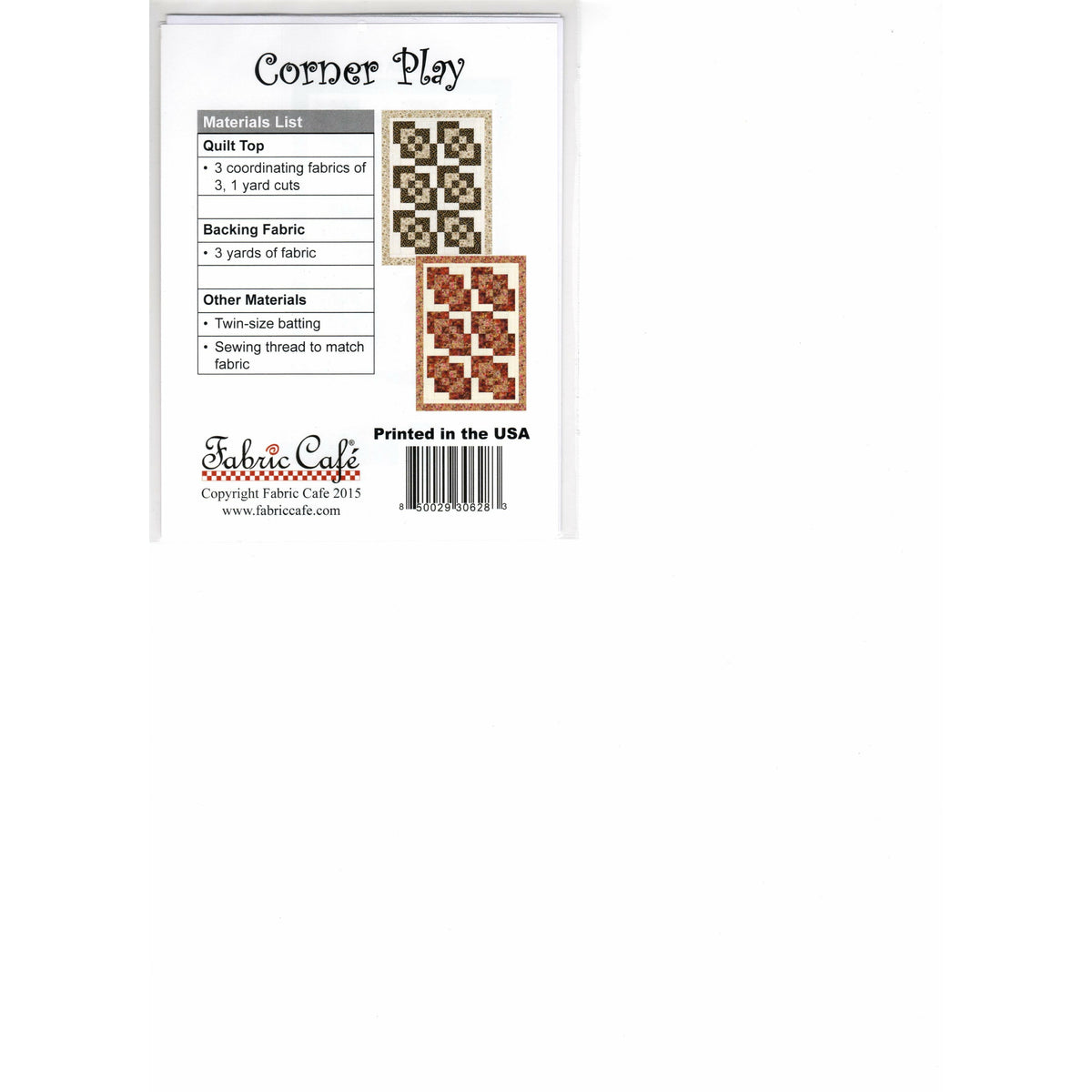 Corner Play Quilt Pattern by Donna Roberts