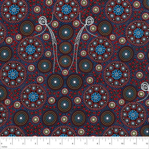 Gathering Bush Tucker Red - Designed by Gloria Doolan
