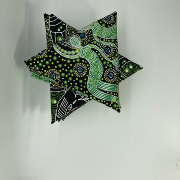 Australian Aboriginal Fabric Green 10 Fat Quarter Bundle