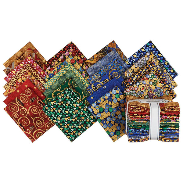 Gustav Klimt Fat Quarter Bundle - 24 Fat Quarters Multi Color