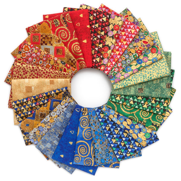 Gustav Klimt Fat Quarter Bundle - 24 Fat Quarters Multi Color