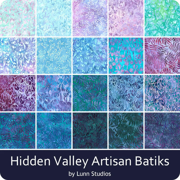 Hidden Valley Artisan Batiks by Lunn Studio - Complete Collection 20 Fat Quarters 100 % cotton