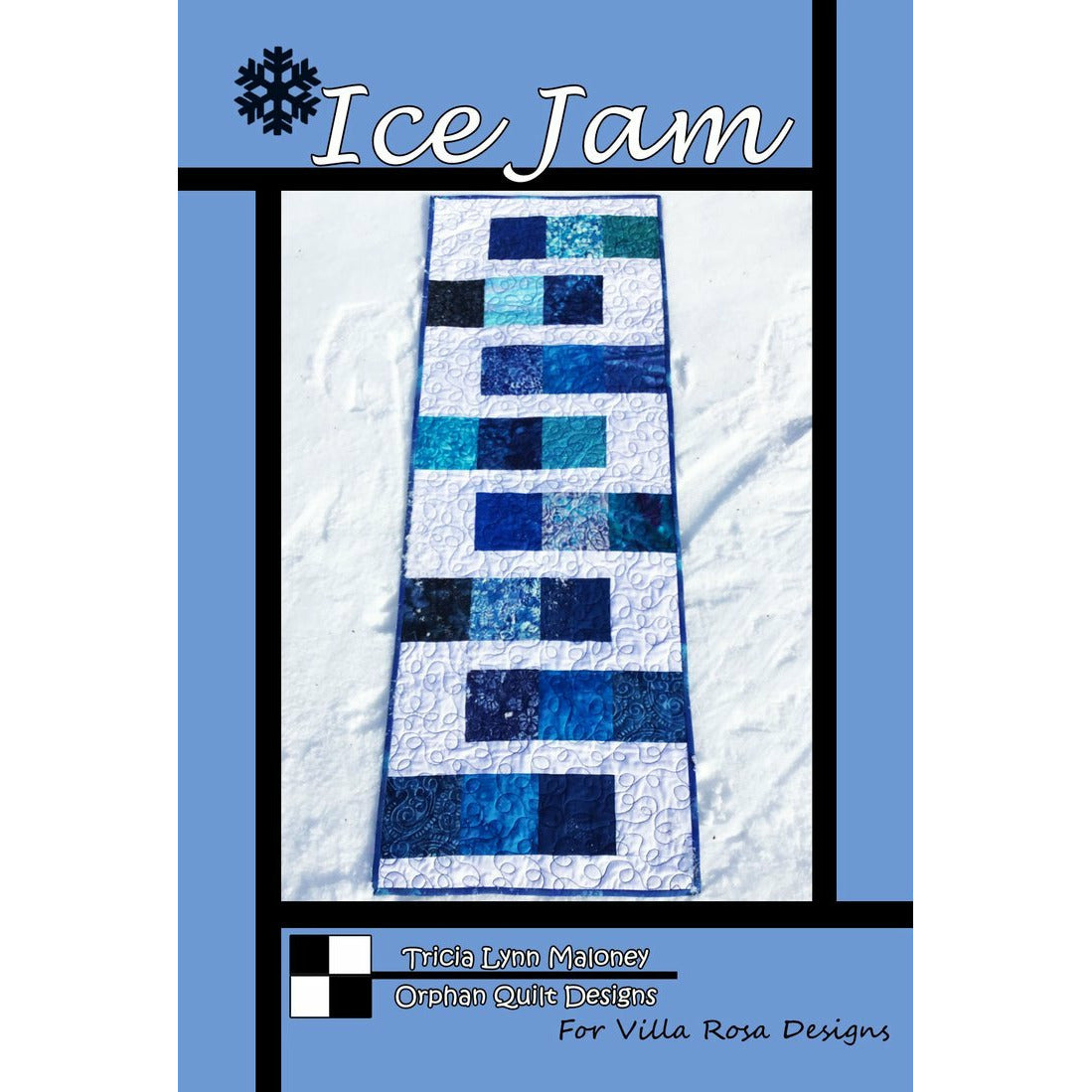 The Ice Jam Table Runner Pattern designed by Tricia Lynn Maloney will look terrific made out of Australian Aboriginal fabrics or Batiks!