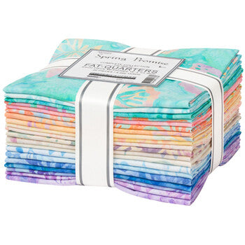 An inspiring collection of soft colored batiks ranging from pinks, peaches, soft baby blues, dusty lavender, pale lilac and shimmering light turquoise, created by talented batik masters in Indonesia on 100 % cotton.