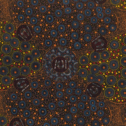 Women Collecting Water Orange - Designed by Christine Doolan