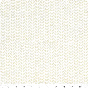 Ivory Watercolor Blossoms is a neutral fabric, depicting little ivory leaves on a white background.