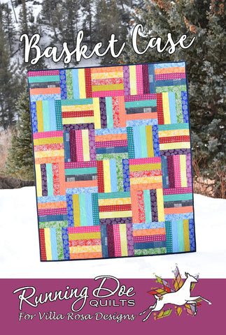 Basket Case Quilt Pattern is a simple, fun design using 2 1/2" fabric strips, or our popular Dreamtime Rolls (Australian fabrics).