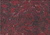  This 100% fine cotton fabric features delicate white dots arranged in leaf patterns against a rich red and burgundy background. 