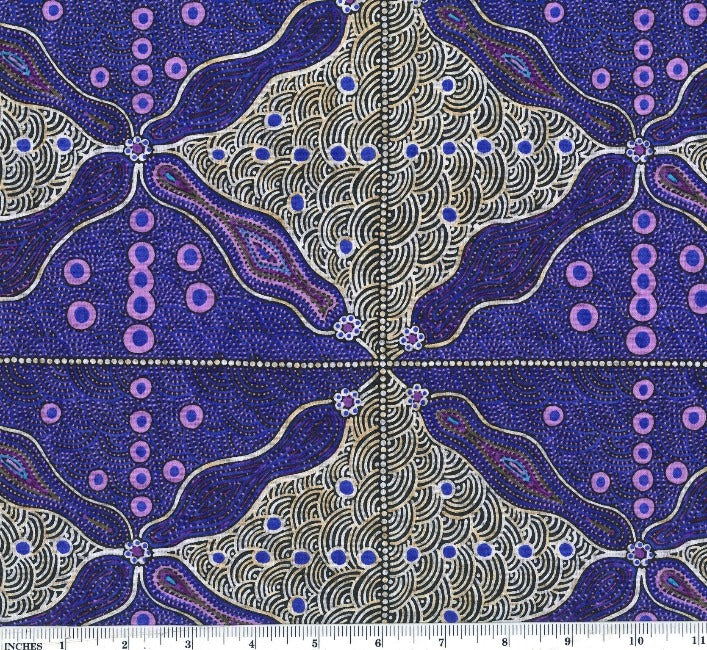 Bush Sweet Potato purple by Aboriginal Artist Audrey Napanangka Martin
