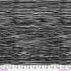 A striking black and white design with uneven parallel lines.