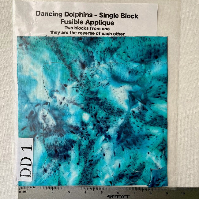 DANCING DOLPHINS FUSIBLE APPLIQUE BLOCK
