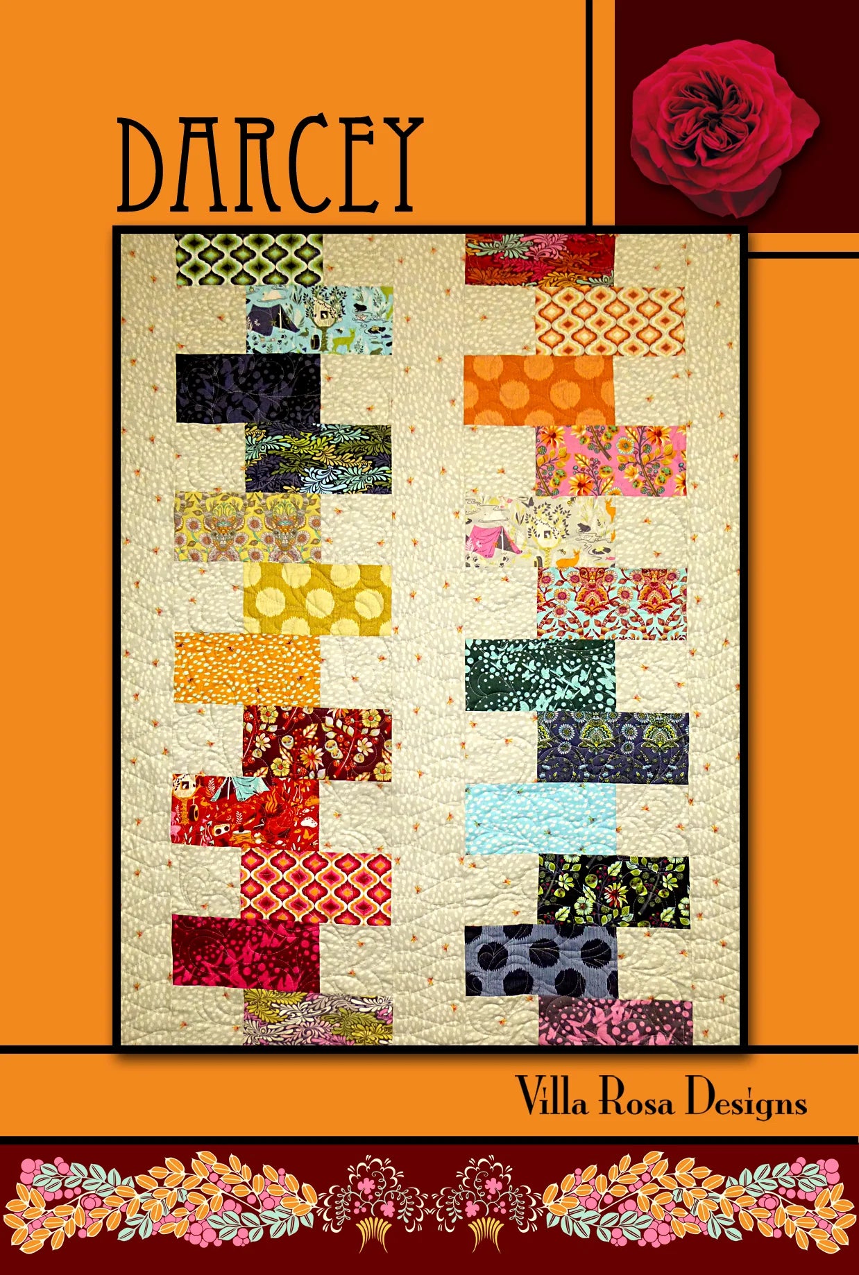 Darcey Quilt Pattern, by pat Fryer for Villa Rosa Designs