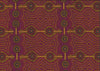 Desert Landscape brown Australian fabric by aboriginal Artist Roseanne Ellis is a geometric  design in multiple shades of brown.