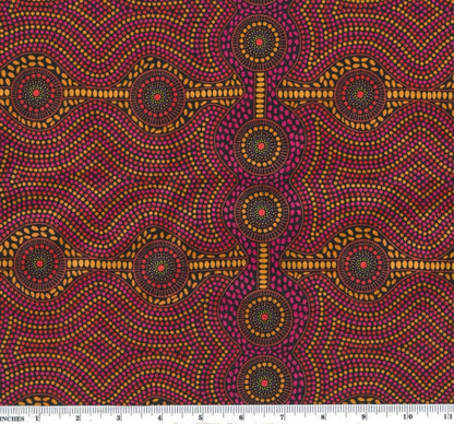 Desert Landscape Brown by Aboriginal Artist Roseanne Ellis