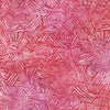  Bundled flower stems in medium pink are interwoven on a darker mottled pink and rose background 