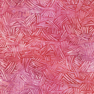  Bundled flower stems in medium pink are interwoven on a darker mottled pink and rose background 