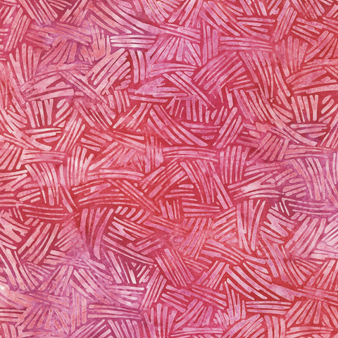  Bundled flower stems in medium pink are interwoven on a darker mottled pink and rose background 