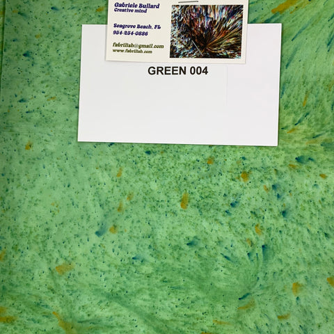 Splatter Dyed 100 % cotton fabric green 004