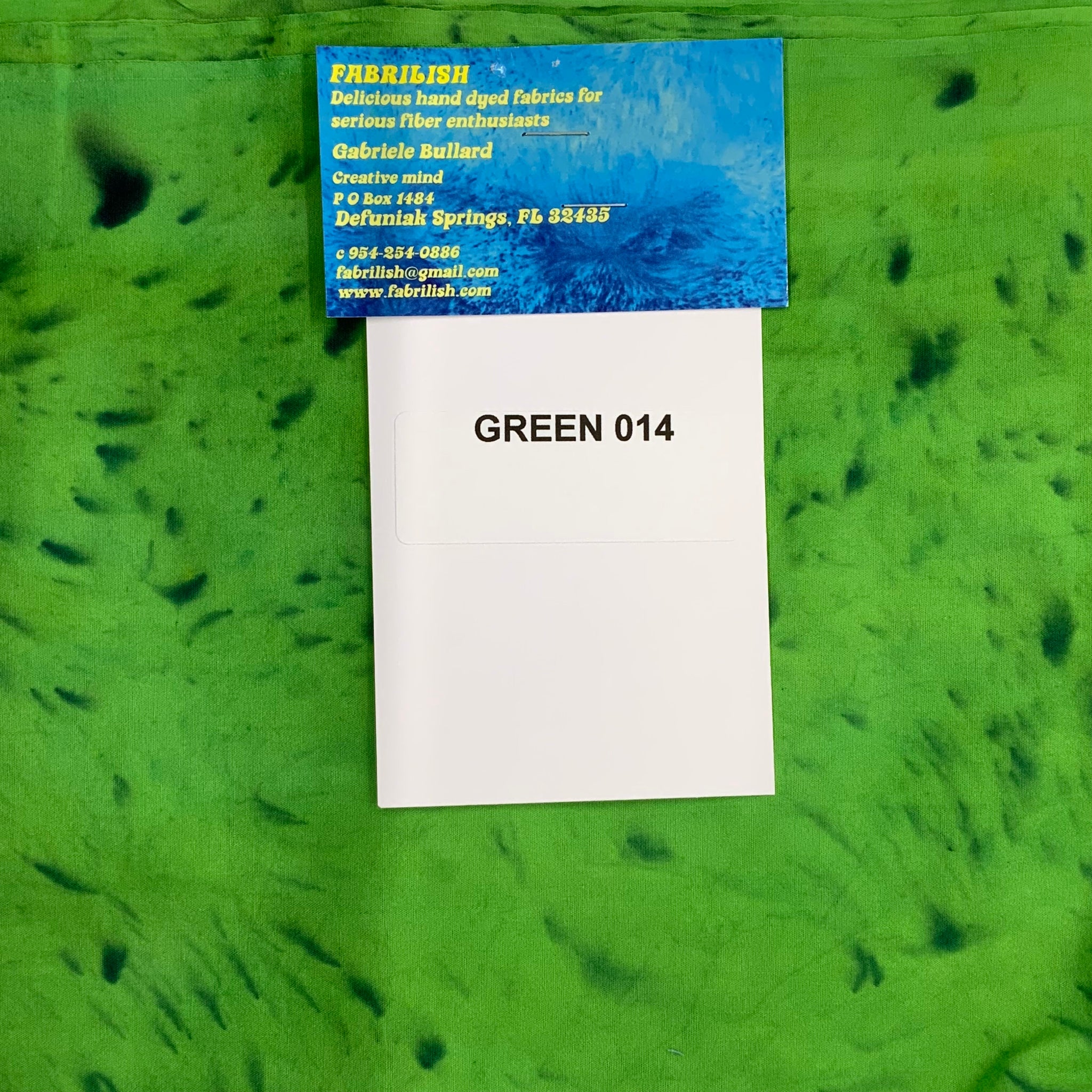 Splatter Dyed 100 % cotton fabric green 014