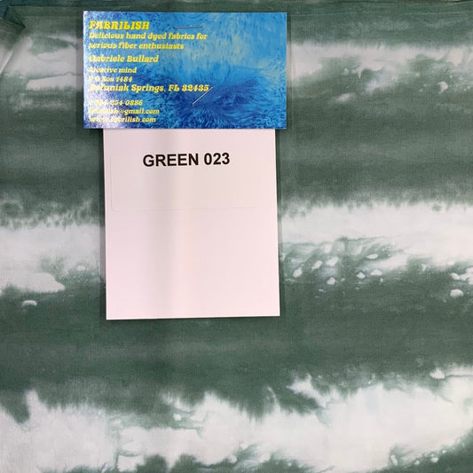 Splatter Dyed 100 % cotton fabric green 023