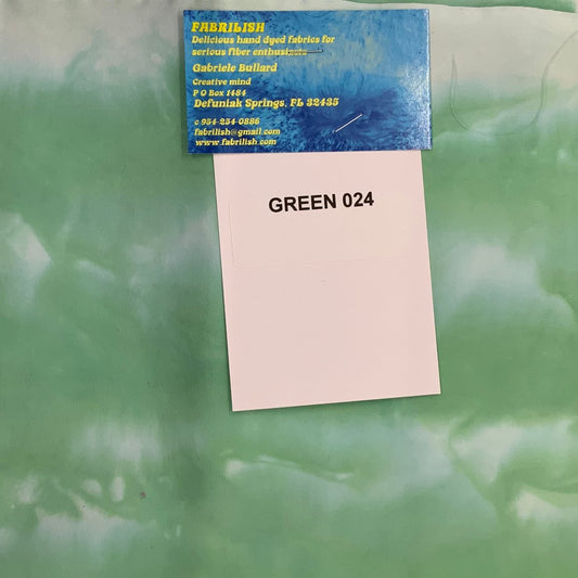 Splatter Dyed 100 % cotton fabric green 024
