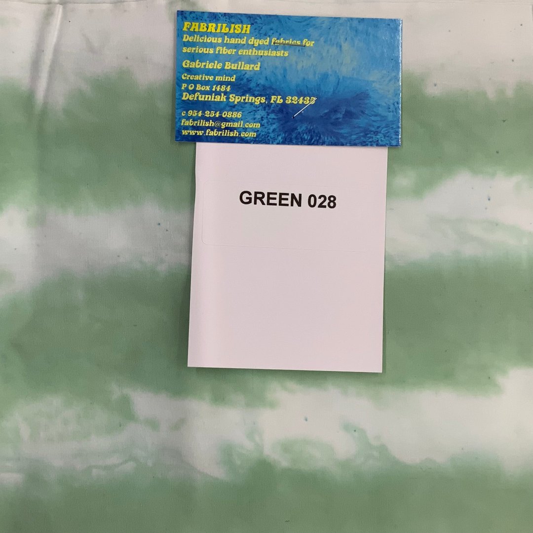 Splatter Dyed 100 % cotton fabric green 028