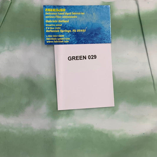 Splatter Dyed 100 % cotton fabric green 029