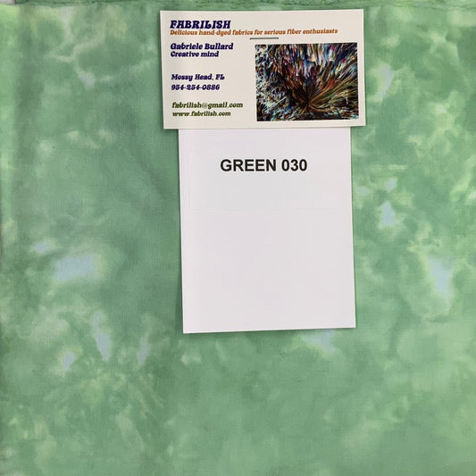 Splatter Dyed 100 % cotton fabric green 030
