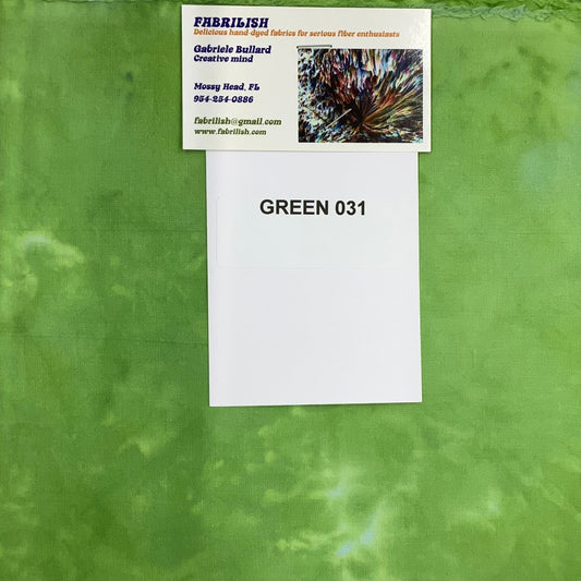 Splatter Dyed 100 % cotton fabric green 031