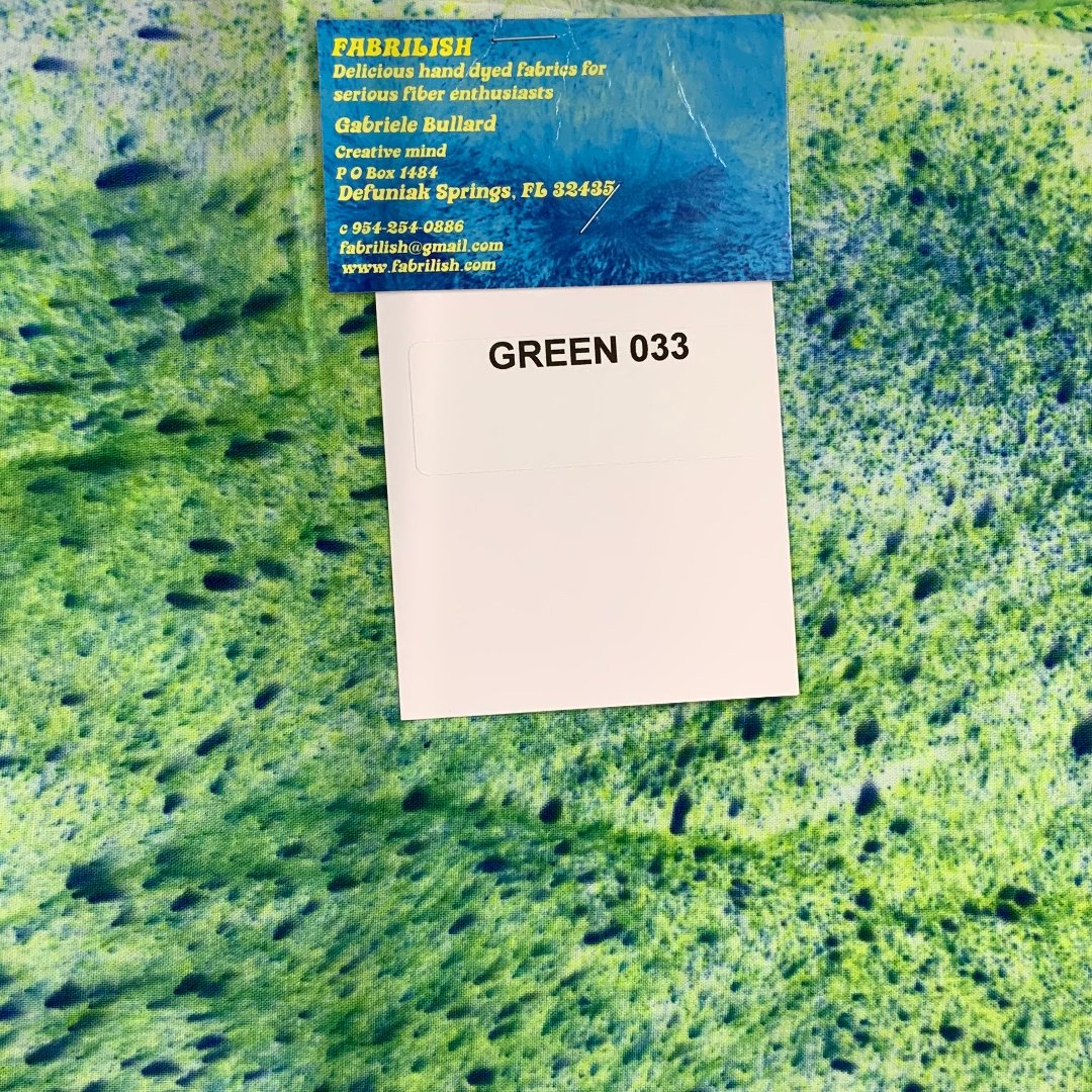 Splatter Dyed 100 % cotton fabric green 033