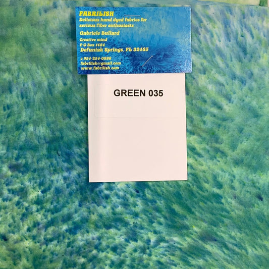 Splatter Dyed 100 % cotton fabric green 035
