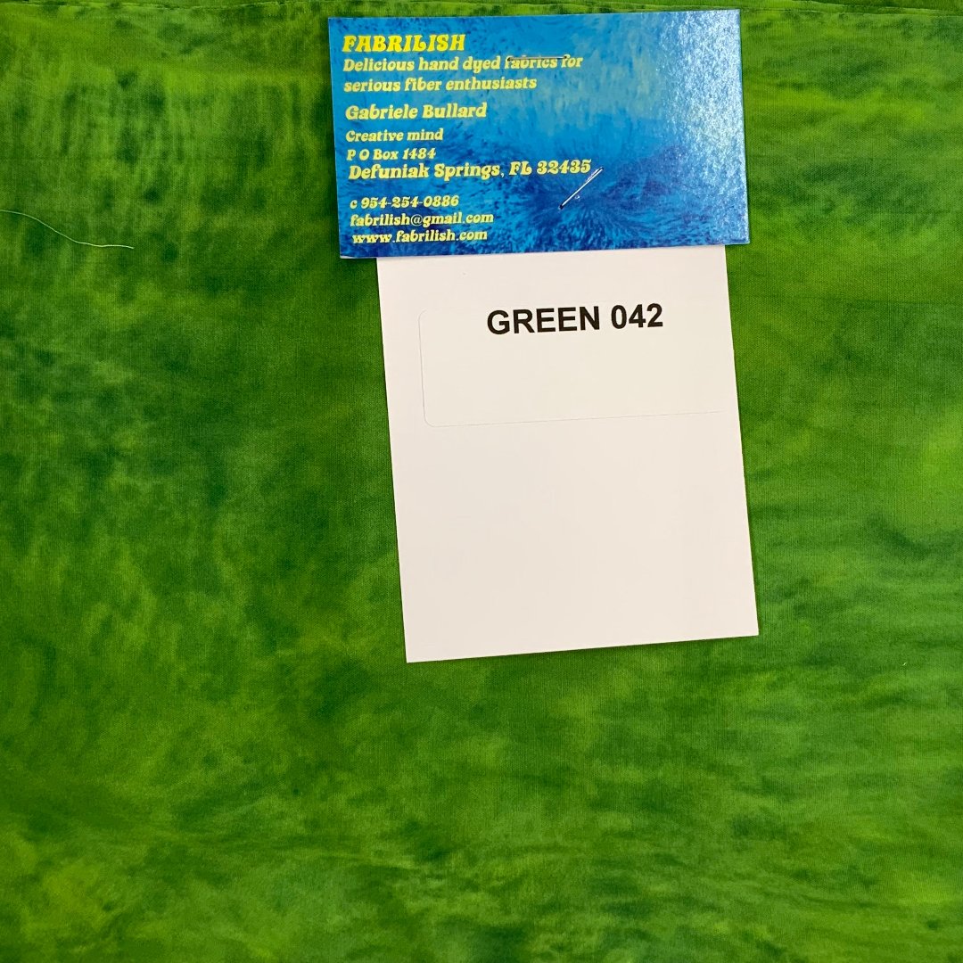 Splatter Dyed 100 % cotton fabric green 042